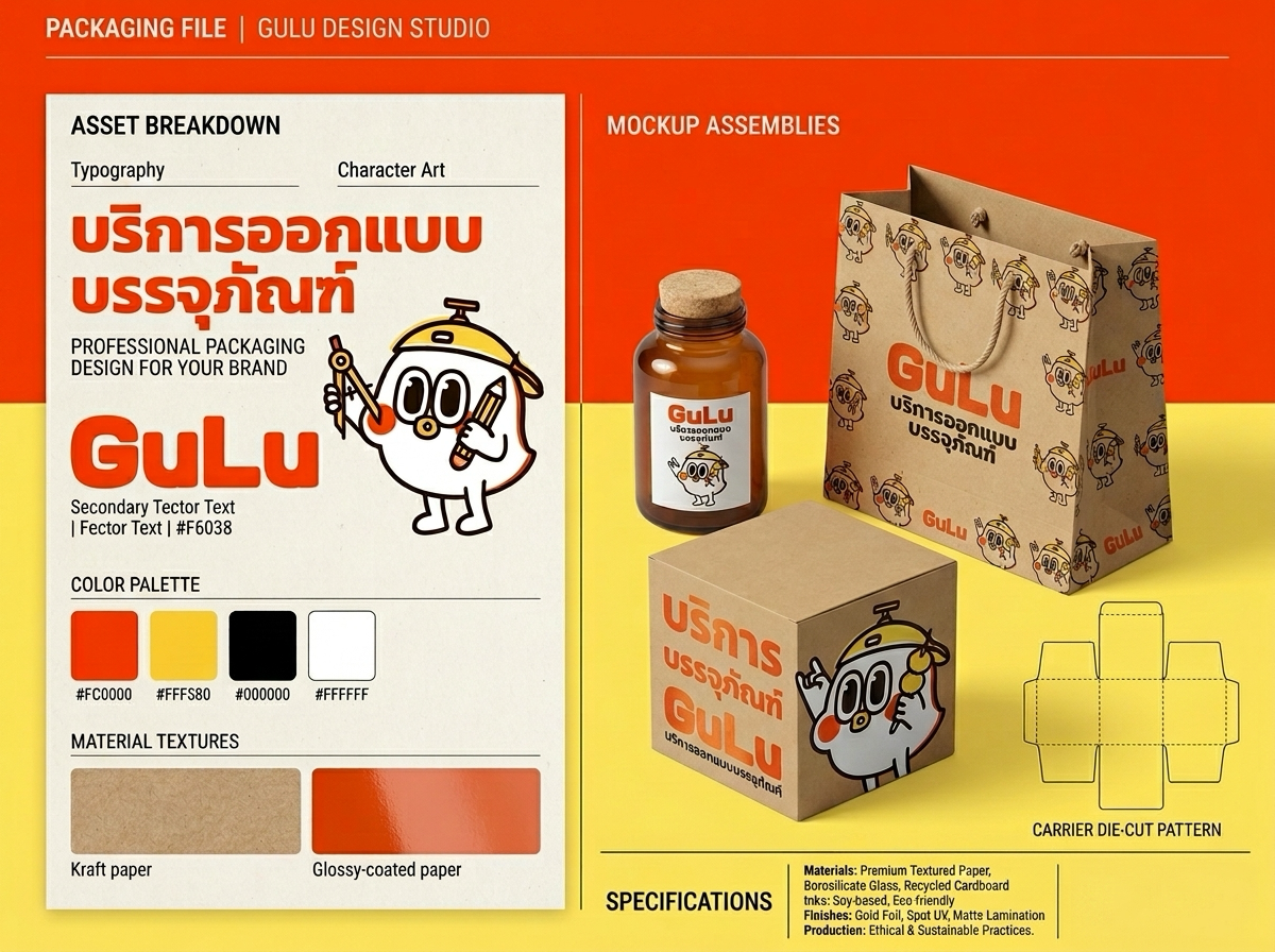 งานออกแบบบรรจุภัณฑ์ Custom (สั่งทำ)